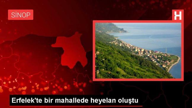 Erfelek'te bir mahallede heyelan oluştu