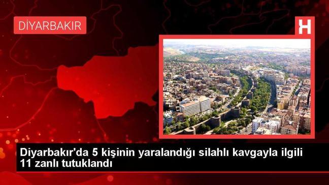 Diyarbakır'da 5 kişinin yaralandığı silahlı kavgayla ilgili 11 zanlı tutuklandı
