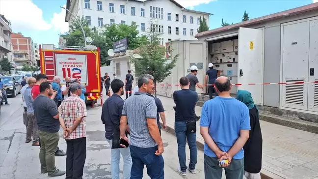 Samsun'un Bafra ilçesinde trafoda patlama meydana geldi