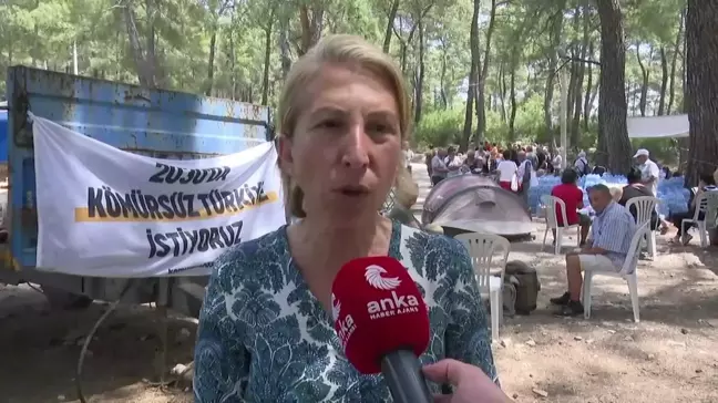 Muhalefet Milletvekillerinden Akbelen'de Ağaç Kesimine Direnen Köylülere Destek... Süreyya Öneş Derici: