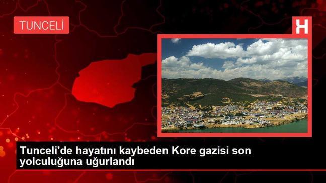 Tunceli'de hayatını kaybeden Kore gazisi son yolculuğuna uğurlandı