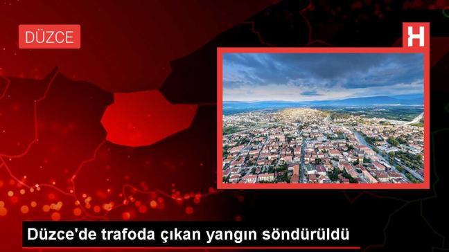 Düzce Gölyaka'da trafoda çıkan yangın söndürüldü