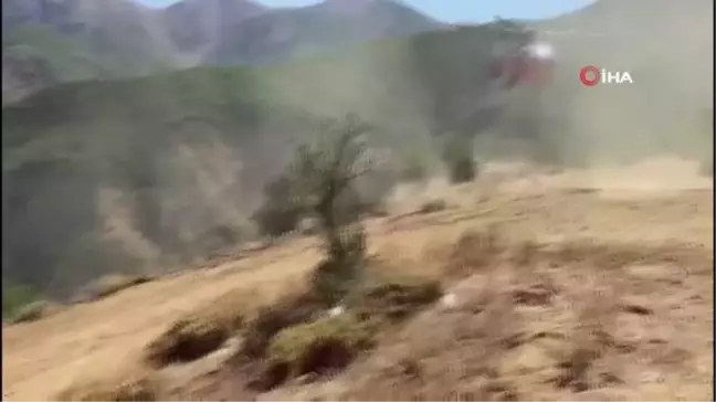 Ambulans helikopter mezradaki hastanın imdadına yetişti