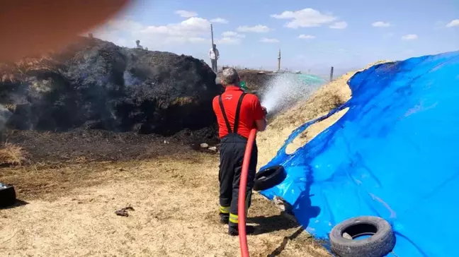 Kars'ta ot yangını itfaiye ekiplerince büyümeden söndürüldü