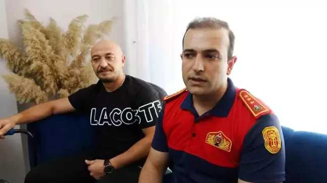 Trafik kazası sonrası ayağı kırılan itfaiye erine ziyaret