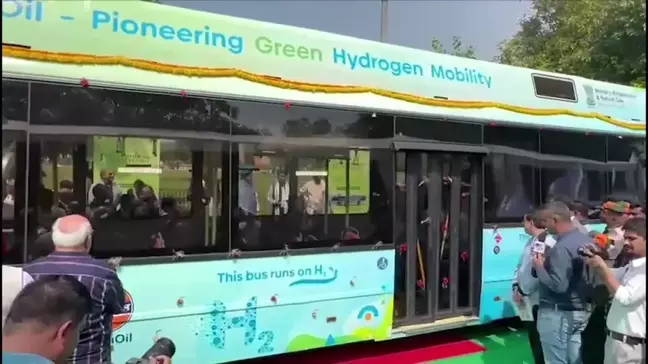 Hindistan'ın İlk Yeşil Hidrojen Yakıt Hücreli Otobüsü Lansmanı