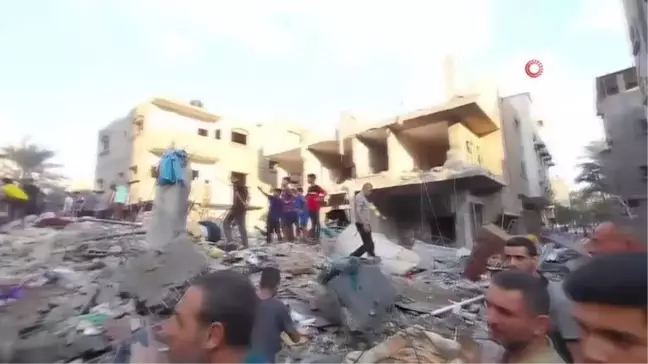 İsrail'in Gazze'de hedef aldığı bina, saldırı sonrası görüntülendi