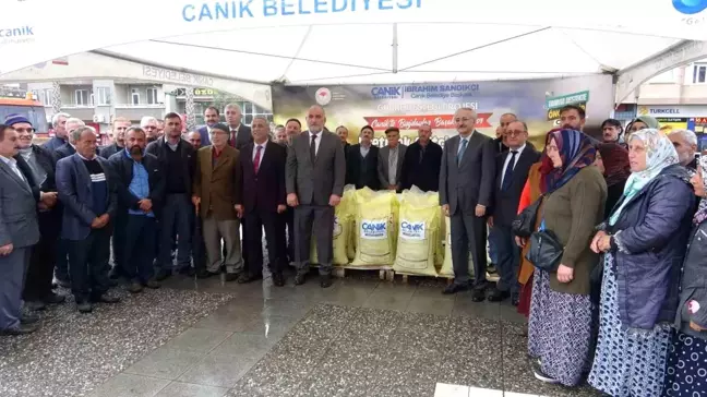 Samsun'da Çiftçilere 10 Ton Gübre Desteği Verildi