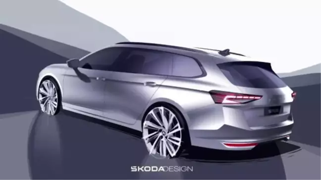 Skoda, yeni nesil Superb'in çizimlerini gösterdi