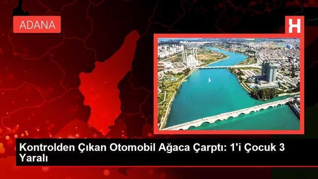 Kontrolden Çıkan Otomobil Ağaca Çarptı: 1'i Çocuk 3 Yaralı