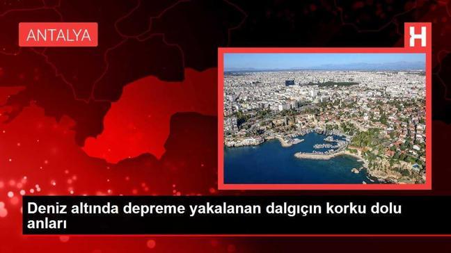 Deniz altında depreme yakalanan dalgıçın korku dolu anları