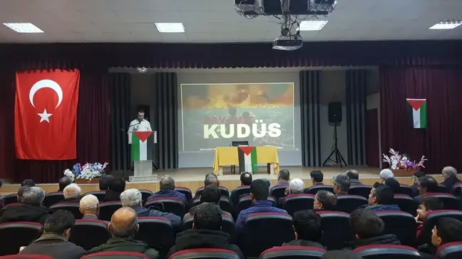 Solhan'da İslami Kardeşlik ve Dayanışma Platformu 'Davamız Kudüs' programı düzenledi