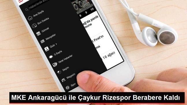 MKE Ankaragücü ile Çaykur Rizespor Berabere Kaldı
