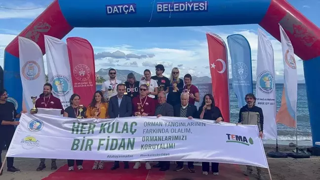 Muğla'da 18. Açık Deniz Kış Yüzme Maratonu Düzenlendi