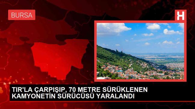 Orhangazi'de kamyonet TIR'a çarptı: 1 yaralı