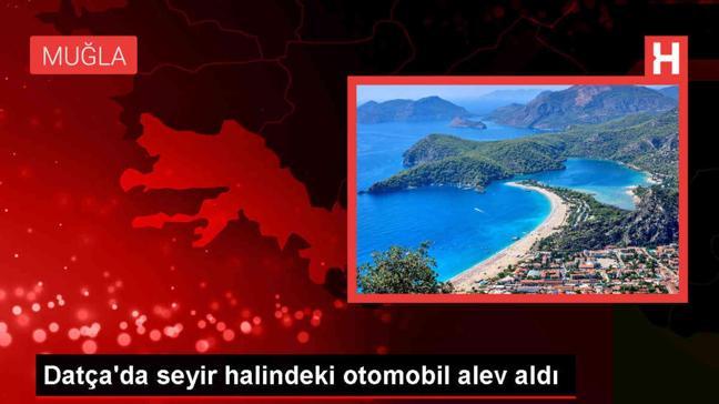 Muğla'da seyir halindeki otomobil alev aldı