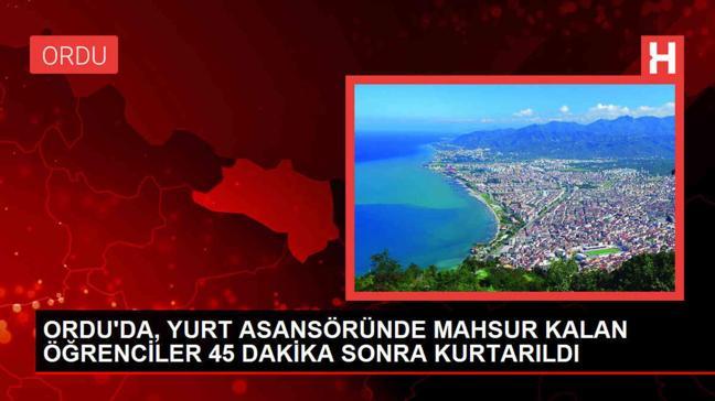 Ordu'da KYK Kız Öğrenci Yurdu'nda Asansör Arızası