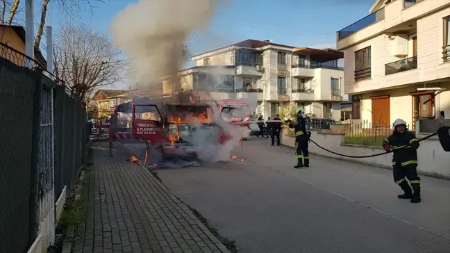 Kocaeli Başiskele'de Vinç Yangını