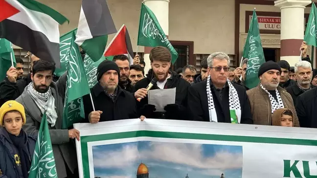 Şırnak ve Bingöl'de İsrail'in Gazze'ye yönelik saldırılarına tepki gösterildi