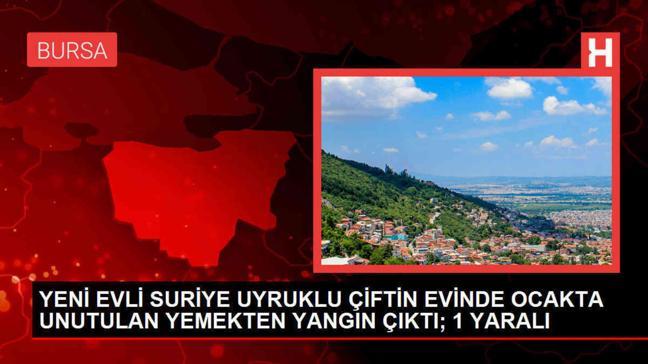 İnegöl'de evli çiftin evinde yangın çıktı, bir kişi yaralandı