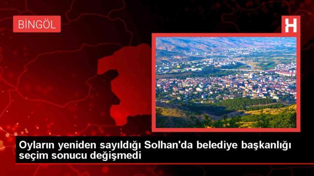 Solhan Belediye Başkanlığı seçim sonuçlarına itiraz sonucu oylar yeniden sayıldı
