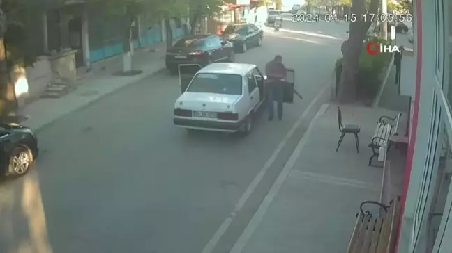Silivri'de kahvehaneye av tüfeğiyle saldırı kamerada