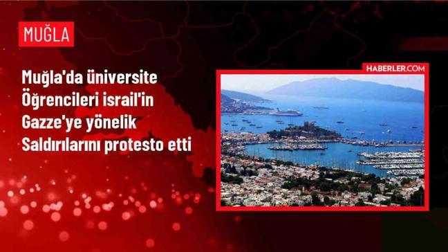 MSKÜ Öğrencileri İsrail'in Gazze'ye yönelik saldırılarına tepki yürüyüşü gerçekleştirdi