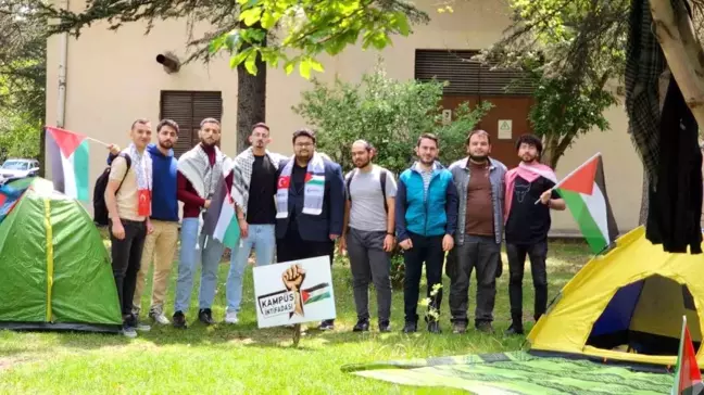 AGD Kayseri Şubesi Üniversite Komisyonu Gazze'ye Destek İçin Çadırlar Kurdu