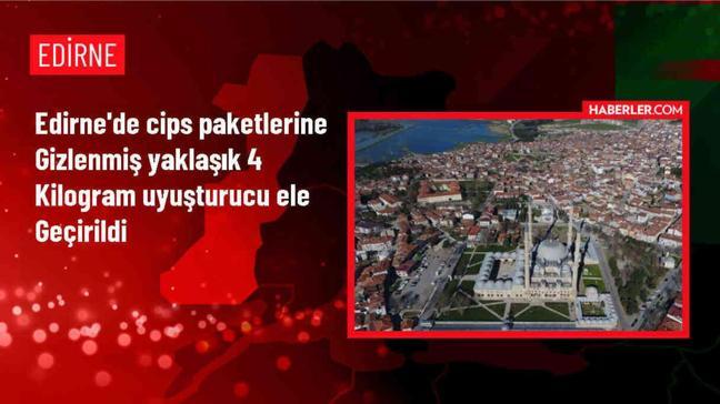 Keşan'da cips paketlerinde uyuşturucuyla yakalanan 3 zanlı tutuklandı