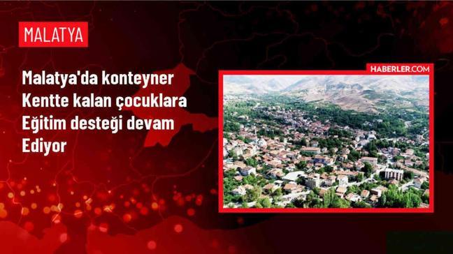 Malatya'da konteyner kentte kalan çocuklara eğitim desteği