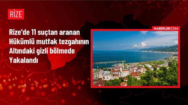 Rize'de 19 Yıl Hapis Cezası Bulunan Hükümlü Gizli Bölmede Yakalandı