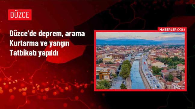 Düzce'de Deprem ve Yangın Tatbikatı Gerçekleştirildi