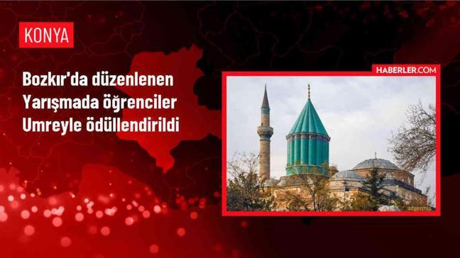 Konya'da düzenlenen yarışmada öğrencilere umre ödülü verildi