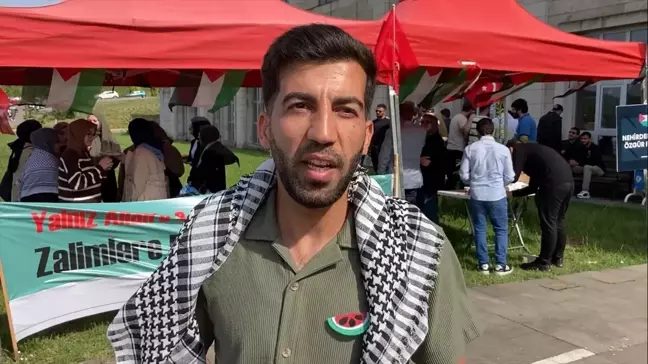 Bartın Üniversitesi Öğrencileri İsrail'in Gazze'ye Saldırılarını Protesto Ediyor