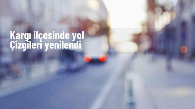 Kargı ilçesinde yol çizgileri yenilendi