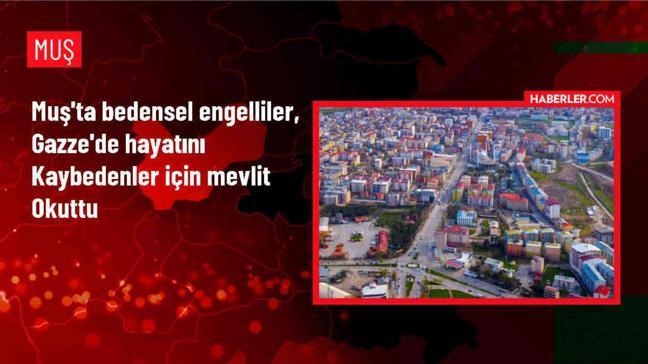 Muş'ta Bedensel Engellilerle Dayanışma Derneği, Filistinliler için mevlit okuttu