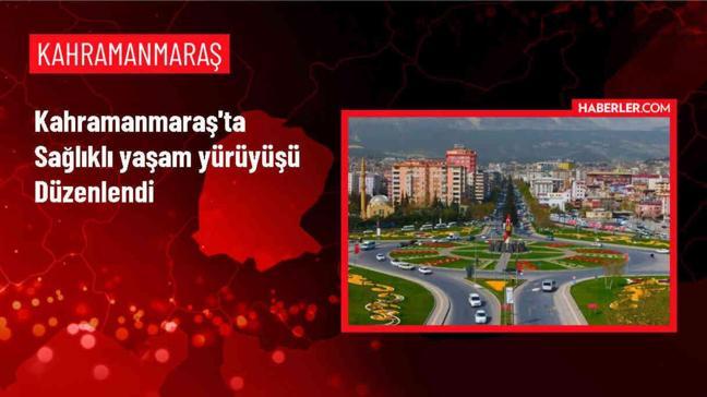 Kahramanmaraş'ın Afşin ilçesinde sağlıklı yaşam yürüyüşü düzenlendi