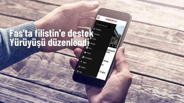 Fas'ta binlerce kişi Filistin'e destek yürüyüşü düzenledi