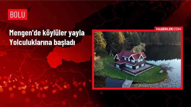 Bolu'nun Mengen ilçesinde yaylacılar yola çıktı