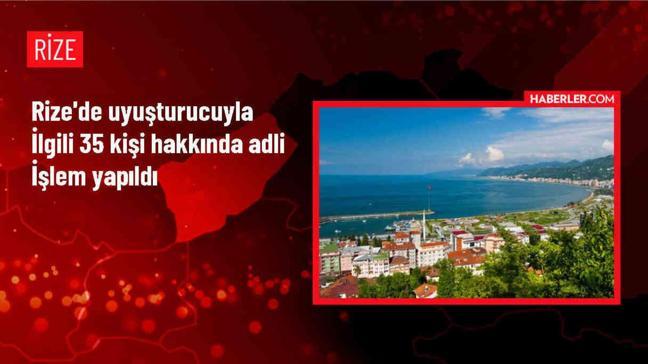 Rize'de Uyuşturucu Operasyonu: 35 Kişi Hakkında Adli İşlem Yapıldı