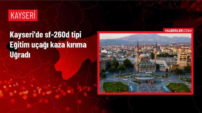 Kayseri'de bir eğitim uçağı kaza kırıma uğradı