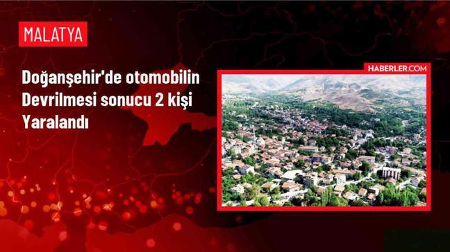 Doğanşehir'de otomobilin devrilmesi sonucu 2 kişi yaralandı