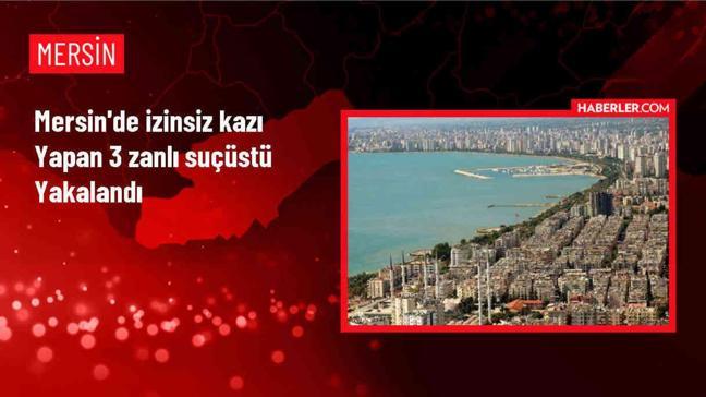 Mersin'de izinsiz kazı yapan 3 şüpheli gözaltına alındı