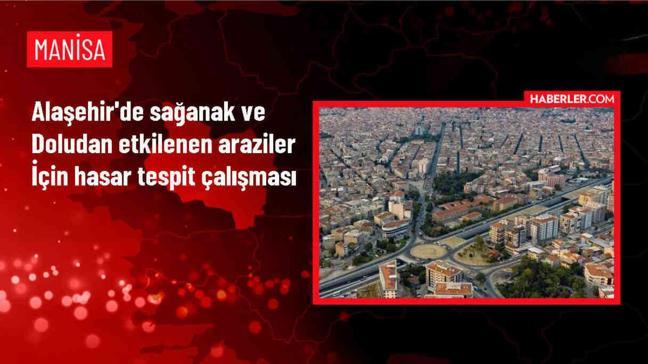 Manisa'da sağanak ve dolu zararı: Hasar tespit çalışması başlatıldı