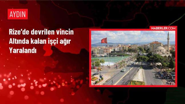 Rize'de vincin üzerine devrildiği inşaat işçisi yaralandı