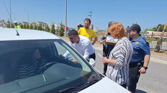 Samsun'un Bafra ilçesinde trafik kuralları uygulaması yapıldı