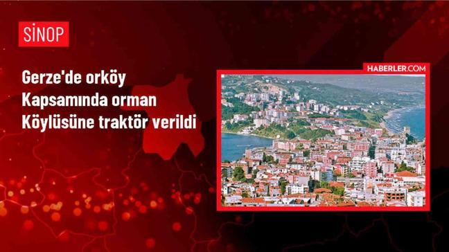 Sinop Gerze'de ORKÖY Projesi kapsamında traktör teslim edildi