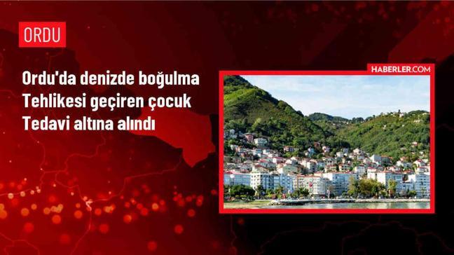Ordu'da denizde boğulma tehlikesi geçiren çocuk tedavi altına alındı