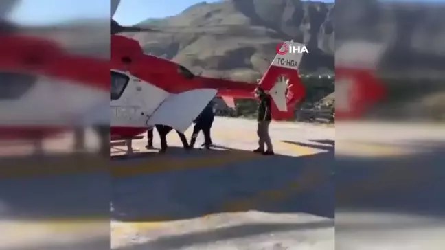 84 yaşındaki hasta için helikopter havalandı