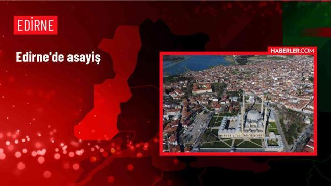 Edirne'de araçta çakar tertibatı bulunan kişiye ceza uygulandı